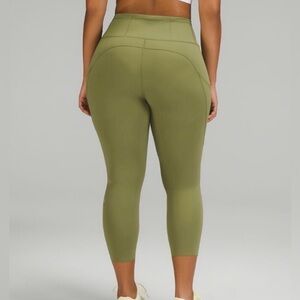 Lululemon Fast and Free High Rise Tight Plus Size Leggings Bronze Green Size 18